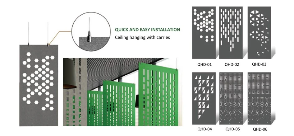 12high density wall felt panels