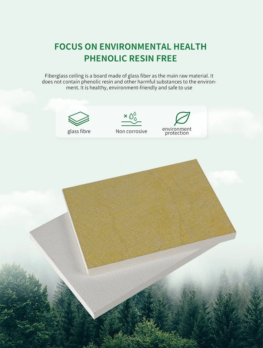 3suspended fiberglass acoustic ceiling tiles